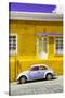 ¡Viva Mexico! Collection - VW Beetle Car and Yellow Wall-Philippe Hugonnard-Stretched Canvas