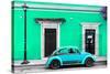 ¡Viva Mexico! Collection - VW Beetle Car - Coral Green & Skyblue-Philippe Hugonnard-Stretched Canvas