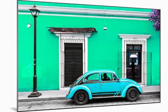 ¡Viva Mexico! Collection - VW Beetle Car - Coral Green & Skyblue-Philippe Hugonnard-Mounted Photographic Print
