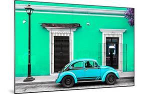 ¡Viva Mexico! Collection - VW Beetle Car - Coral Green & Skyblue-Philippe Hugonnard-Mounted Photographic Print