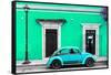 ¡Viva Mexico! Collection - VW Beetle Car - Coral Green & Skyblue-Philippe Hugonnard-Framed Stretched Canvas