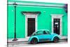 ¡Viva Mexico! Collection - VW Beetle Car - Coral Green & Skyblue-Philippe Hugonnard-Stretched Canvas