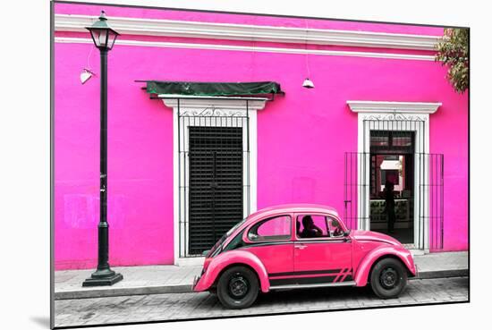 ¡Viva Mexico! Collection - VW Beetle Car - Deep & Hot Pink-Philippe Hugonnard-Mounted Photographic Print