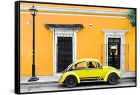 ¡Viva Mexico! Collection - VW Beetle Car - Gold & Yellow-Philippe Hugonnard-Framed Stretched Canvas