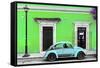 ¡Viva Mexico! Collection - VW Beetle Car - Lime Green & Powder Blue-Philippe Hugonnard-Framed Stretched Canvas