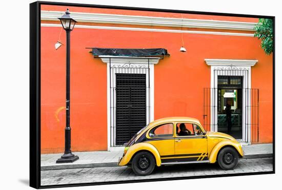 ¡Viva Mexico! Collection - VW Beetle Car - Orange & Gold-Philippe Hugonnard-Framed Stretched Canvas