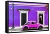 ¡Viva Mexico! Collection - VW Beetle Car - Purple & Deep Pink-Philippe Hugonnard-Framed Stretched Canvas