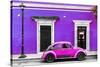 ¡Viva Mexico! Collection - VW Beetle Car - Purple & Deep Pink-Philippe Hugonnard-Stretched Canvas