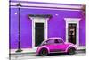 ¡Viva Mexico! Collection - VW Beetle Car - Purple & Deep Pink-Philippe Hugonnard-Stretched Canvas