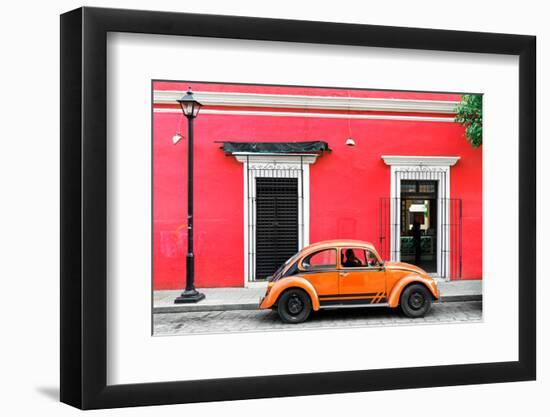 ¡Viva Mexico! Collection - VW Beetle Car - Red & Orange-Philippe Hugonnard-Framed Photographic Print