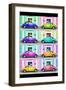 ¡Viva Mexico! Collection - VW Beetle Cars with Colors Street Wall-Philippe Hugonnard-Framed Photographic Print