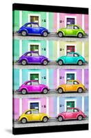 ¡Viva Mexico! Collection - VW Beetle Cars with Colors Street Wall-Philippe Hugonnard-Stretched Canvas