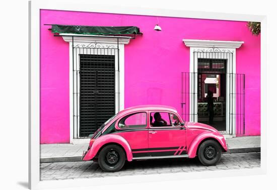 ¡Viva Mexico! Collection - VW Beetle - Deep & Hot Pink-Philippe Hugonnard-Framed Photographic Print