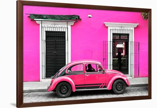 ¡Viva Mexico! Collection - VW Beetle - Deep & Hot Pink-Philippe Hugonnard-Framed Photographic Print