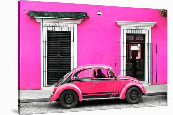 ¡Viva Mexico! Collection - VW Beetle - Deep & Hot Pink-Philippe Hugonnard-Stretched Canvas