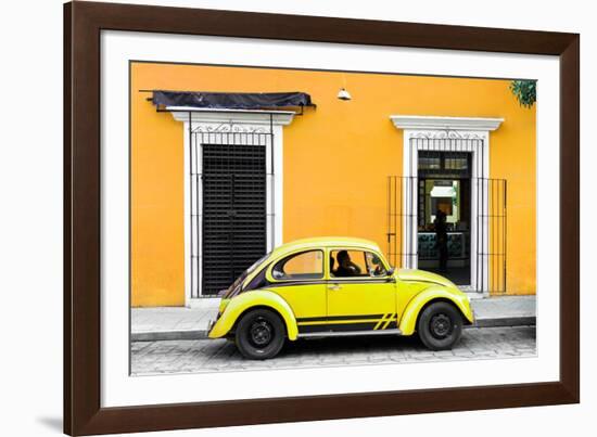 ¡Viva Mexico! Collection - VW Beetle - Gold & Yellow-Philippe Hugonnard-Framed Photographic Print