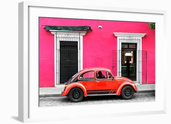 ¡Viva Mexico! Collection - VW Beetle - Pink & Red-Philippe Hugonnard-Framed Photographic Print