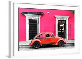 ¡Viva Mexico! Collection - VW Beetle - Pink & Red-Philippe Hugonnard-Framed Photographic Print