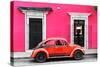 ¡Viva Mexico! Collection - VW Beetle - Pink & Red-Philippe Hugonnard-Stretched Canvas
