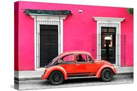 ¡Viva Mexico! Collection - VW Beetle - Pink & Red-Philippe Hugonnard-Stretched Canvas