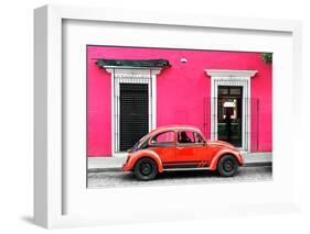 ¡Viva Mexico! Collection - VW Beetle - Pink & Red-Philippe Hugonnard-Framed Photographic Print