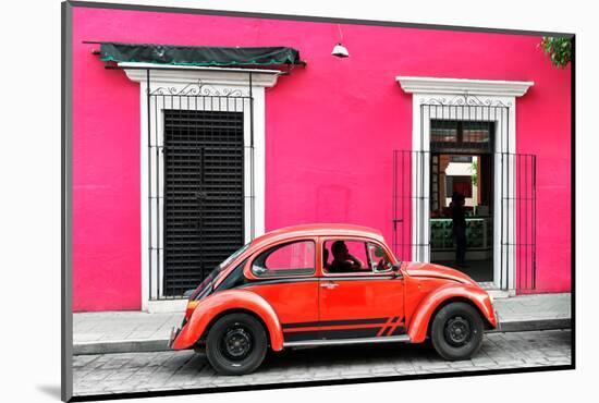 ¡Viva Mexico! Collection - VW Beetle - Pink & Red-Philippe Hugonnard-Mounted Photographic Print