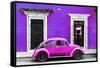 ¡Viva Mexico! Collection - VW Beetle - Purple & Deep Pink-Philippe Hugonnard-Framed Stretched Canvas