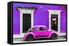 ¡Viva Mexico! Collection - VW Beetle - Purple & Deep Pink-Philippe Hugonnard-Framed Stretched Canvas