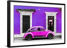 ¡Viva Mexico! Collection - VW Beetle - Purple & Deep Pink-Philippe Hugonnard-Framed Photographic Print