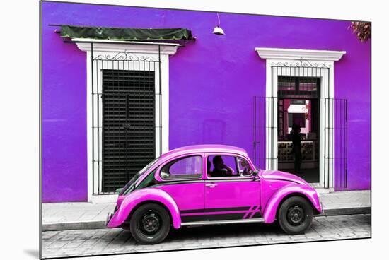 ¡Viva Mexico! Collection - VW Beetle - Purple & Deep Pink-Philippe Hugonnard-Mounted Photographic Print