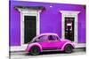 ¡Viva Mexico! Collection - VW Beetle - Purple & Deep Pink-Philippe Hugonnard-Stretched Canvas