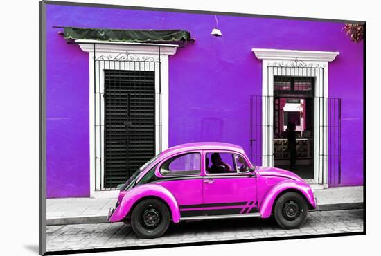 ¡Viva Mexico! Collection - VW Beetle - Purple & Deep Pink-Philippe Hugonnard-Mounted Photographic Print