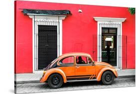 ¡Viva Mexico! Collection - VW Beetle - Red & Orange-Philippe Hugonnard-Stretched Canvas