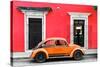 ¡Viva Mexico! Collection - VW Beetle - Red & Orange-Philippe Hugonnard-Stretched Canvas