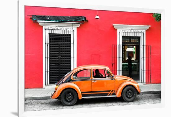 ¡Viva Mexico! Collection - VW Beetle - Red & Orange-Philippe Hugonnard-Framed Photographic Print