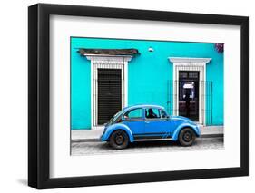 ¡Viva Mexico! Collection - VW Beetle - Turquoise & Blue-Philippe Hugonnard-Framed Photographic Print