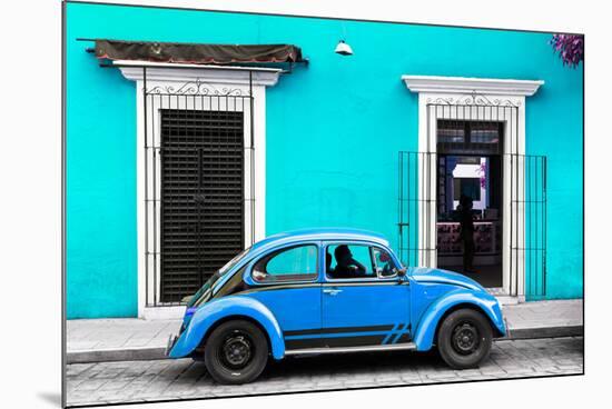 ¡Viva Mexico! Collection - VW Beetle - Turquoise & Blue-Philippe Hugonnard-Mounted Photographic Print