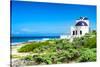 ¡Viva Mexico! Collection - White Home - Isla Mujeres Coastline-Philippe Hugonnard-Stretched Canvas