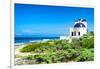 ¡Viva Mexico! Collection - White Home - Isla Mujeres Coastline-Philippe Hugonnard-Framed Photographic Print