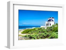 ¡Viva Mexico! Collection - White Home - Isla Mujeres Coastline-Philippe Hugonnard-Framed Photographic Print