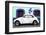 ¡Viva Mexico! Collection - White VW Beetle Car and Blue Graffiti-Philippe Hugonnard-Framed Photographic Print