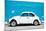 ¡Viva Mexico! Collection - White VW Beetle Car and Blue Street Wall-Philippe Hugonnard-Mounted Photographic Print