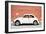 ¡Viva Mexico! Collection - White VW Beetle Car and Brown Street Wall-Philippe Hugonnard-Framed Premium Photographic Print