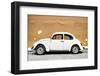 ¡Viva Mexico! Collection - White VW Beetle Car and Caramel Street Wall-Philippe Hugonnard-Framed Photographic Print