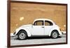 ¡Viva Mexico! Collection - White VW Beetle Car and Caramel Street Wall-Philippe Hugonnard-Framed Photographic Print