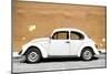 ¡Viva Mexico! Collection - White VW Beetle Car and Caramel Street Wall-Philippe Hugonnard-Mounted Photographic Print