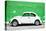 ?Viva Mexico! Collection - White VW Beetle Car and Green Street Wall-Philippe Hugonnard-Stretched Canvas