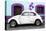 ¡Viva Mexico! Collection - White VW Beetle Car and Purple Graffiti-Philippe Hugonnard-Stretched Canvas