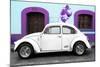 ¡Viva Mexico! Collection - White VW Beetle Car and Purple Graffiti-Philippe Hugonnard-Mounted Photographic Print