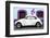 ¡Viva Mexico! Collection - White VW Beetle Car and Purple Graffiti-Philippe Hugonnard-Framed Photographic Print